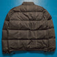 Grey Brown / Mocha Micro Plaid Puffer Jacket (M&L)