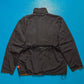 Works Reversible Textured Black / Caramel Brown Ventilated Windbreaker Jacket (L)