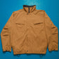 Works Reversible Textured Black / Caramel Brown Ventilated Windbreaker Jacket (L)