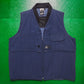 Navy Check Panelled Utility Vest (S)