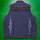 Navy Check Panelled Utility Vest (S)