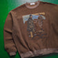 Armani 80s Cut And Sewn Waffle Knit Graphic Jumper (S~M)