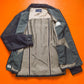 Armani Dark Wash Striped Cotton / Hemp Denim Zip Up Jacket (~L~)