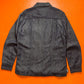 Armani Dark Wash Striped Cotton / Hemp Denim Zip Up Jacket (~L~)