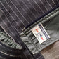 Armani Dark Wash Striped Cotton / Hemp Denim Zip Up Jacket (~L~)