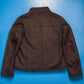 Armani Deep Brown Faux Suede / Fur Lined Carry Strap Jacket (~M~)