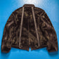 Armani Deep Brown Faux Suede / Fur Lined Carry Strap Jacket (~M~)