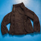 Armani Deep Brown Faux Suede / Fur Lined Carry Strap Jacket (~M~)