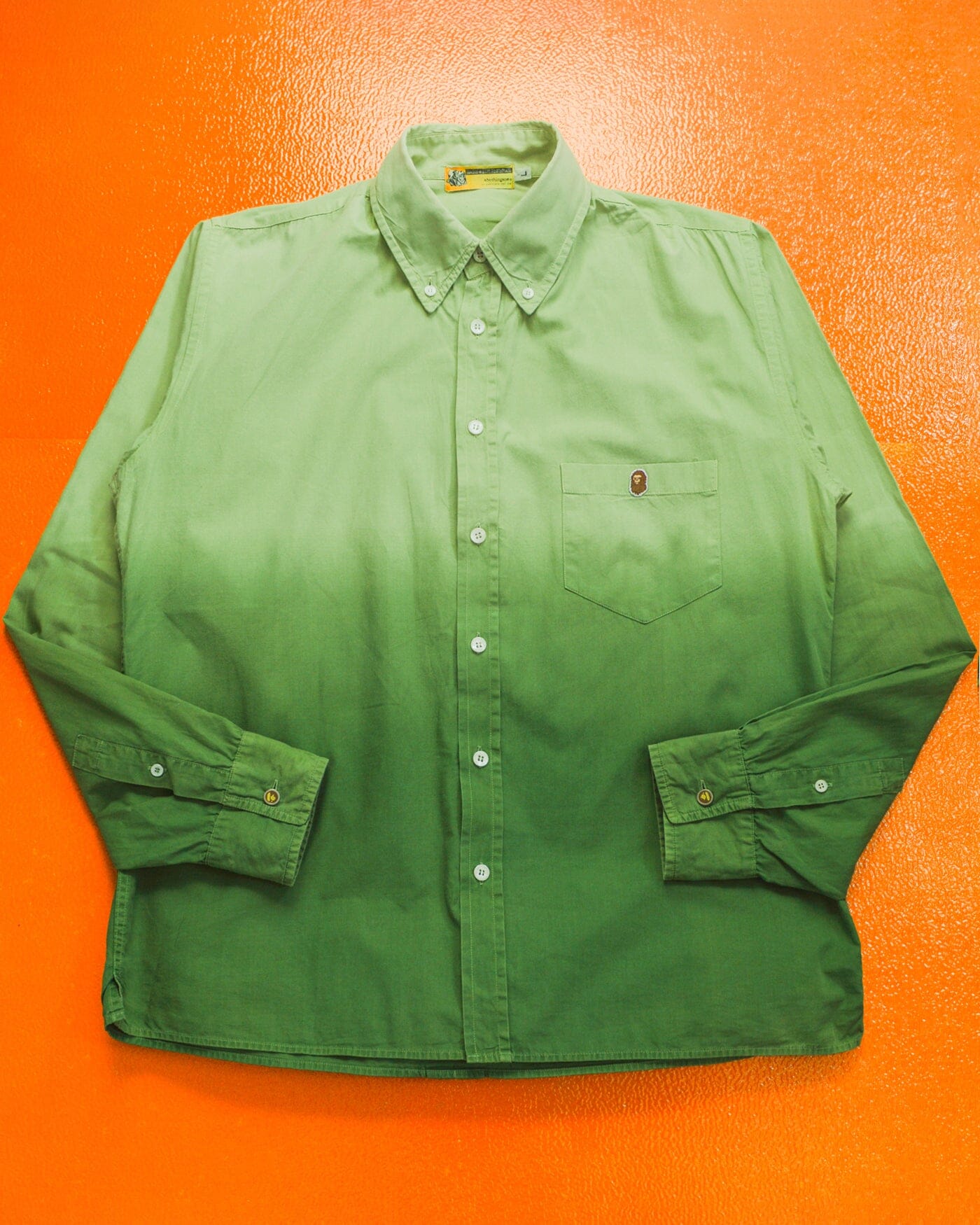 bape 90s Green Gradient Long-sleeve Shirt (~M~)