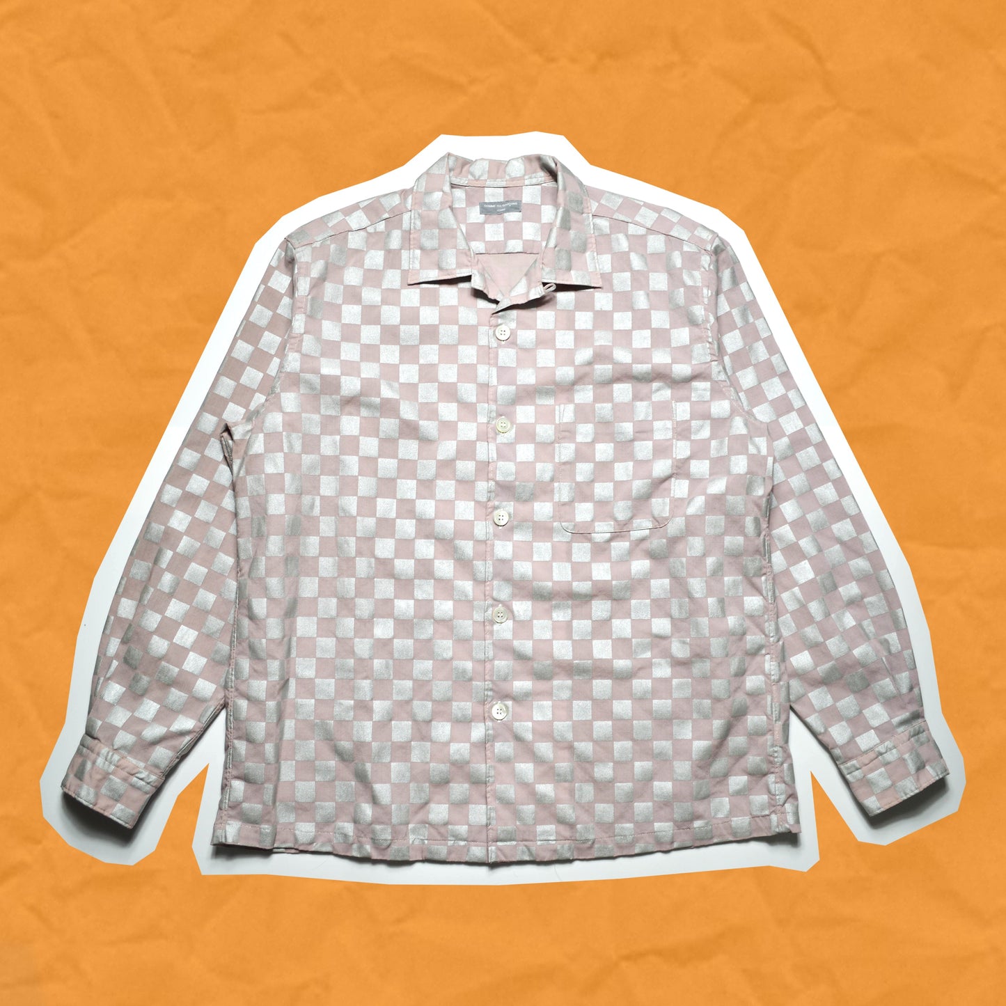 Comme Des Garçons Homme 2002 Shimmering Checkerboard Shirt (~M~)