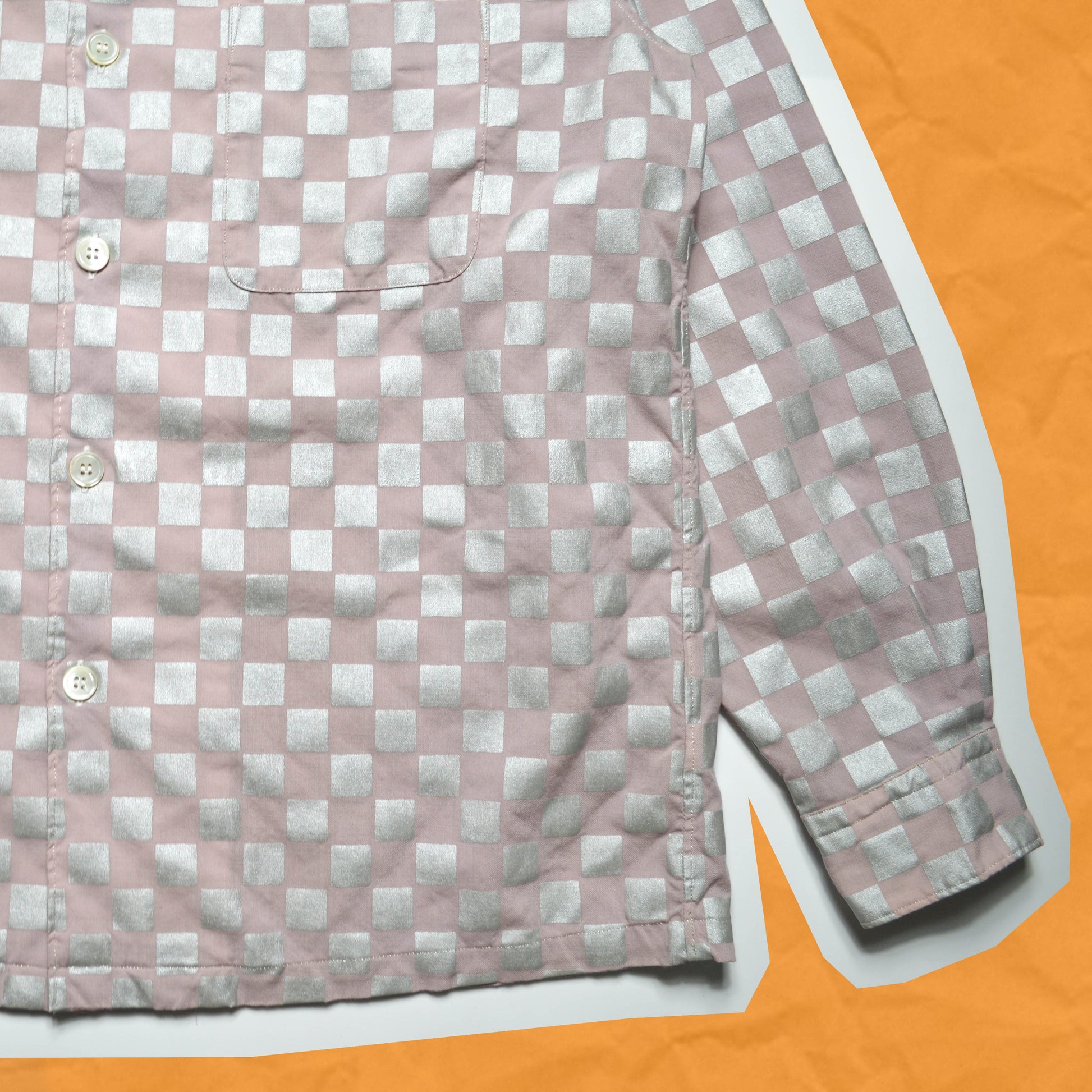 Comme Des Garçons Homme 2002 Shimmering Checkerboard Shirt (~M~)