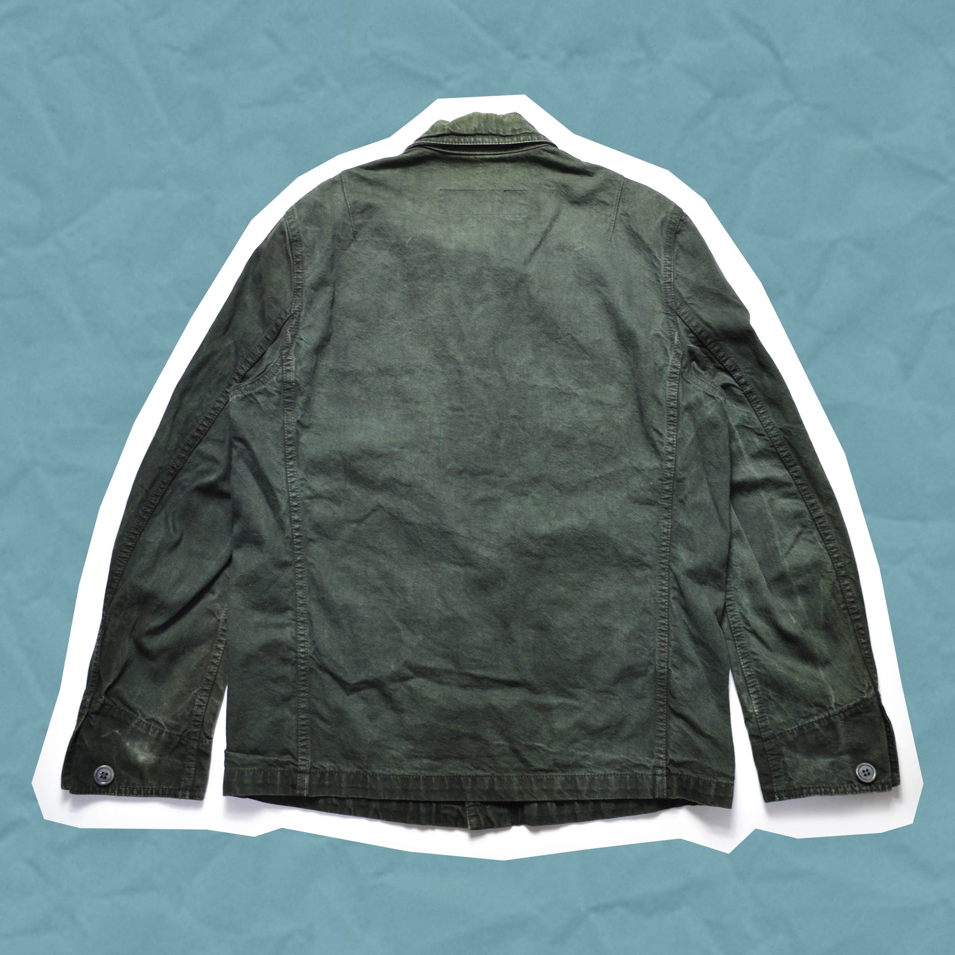 Comme Des Garçons Homme 2003 Faded Green Multi-Pocket Work Jacket (S~M)