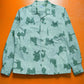 Comme Des Garçons Homme 2003 Green Gingham Style Check Animal Camo Shirt (M)