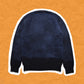 Comme Des Garçons Homme 2004 Navy Irregular Dye Processed Knit Jumper (M)