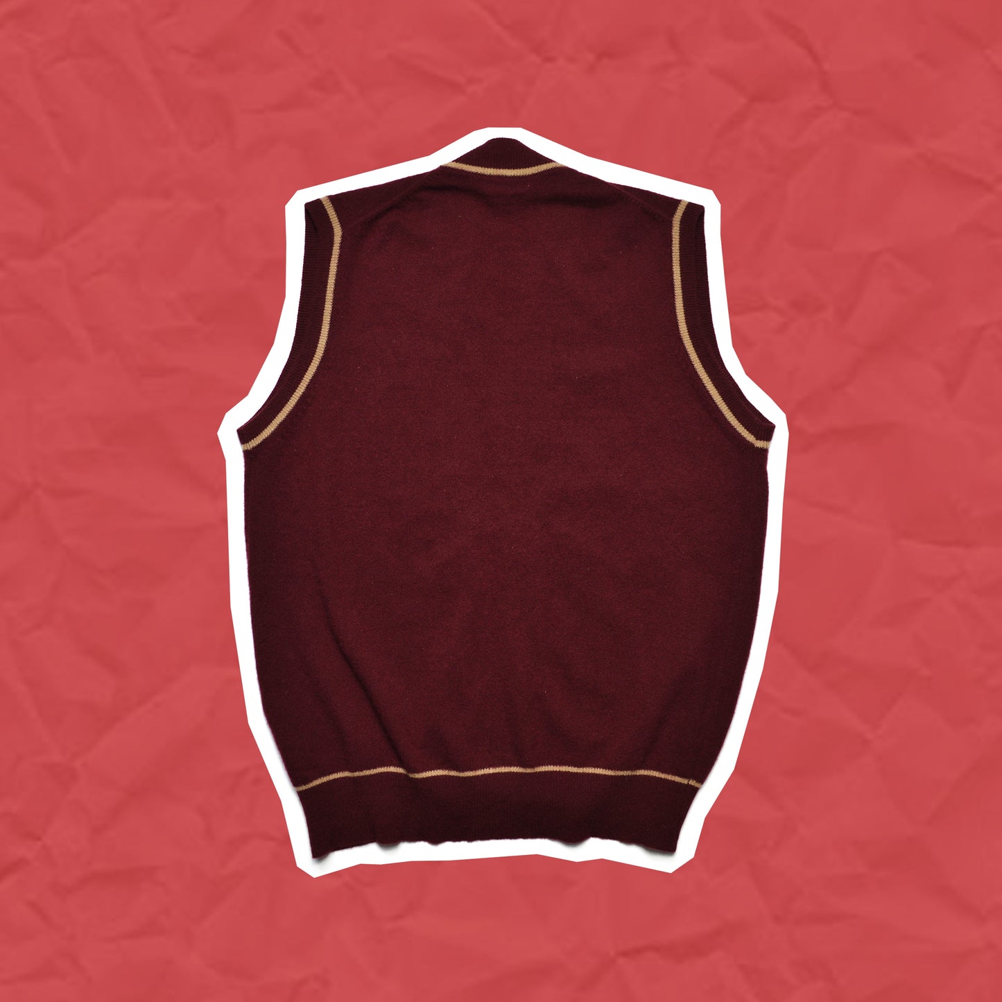 Comme Des Garçons Homme 80s Burgundy Vest (~M~)