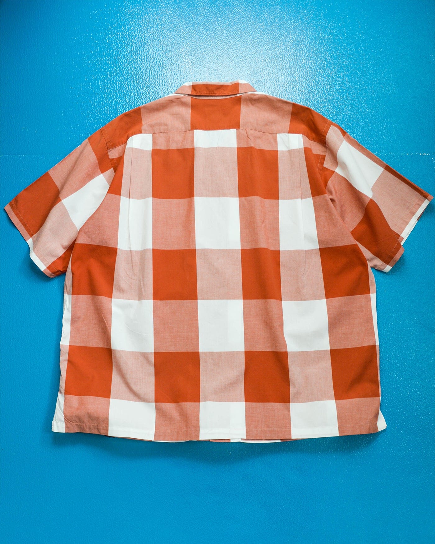 Comme Des Garçons Homme 90s Burnt Orange Block Check Shirt (L~XL)