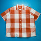 Comme Des Garçons Homme 90s Burnt Orange Block Check Shirt (L~XL)