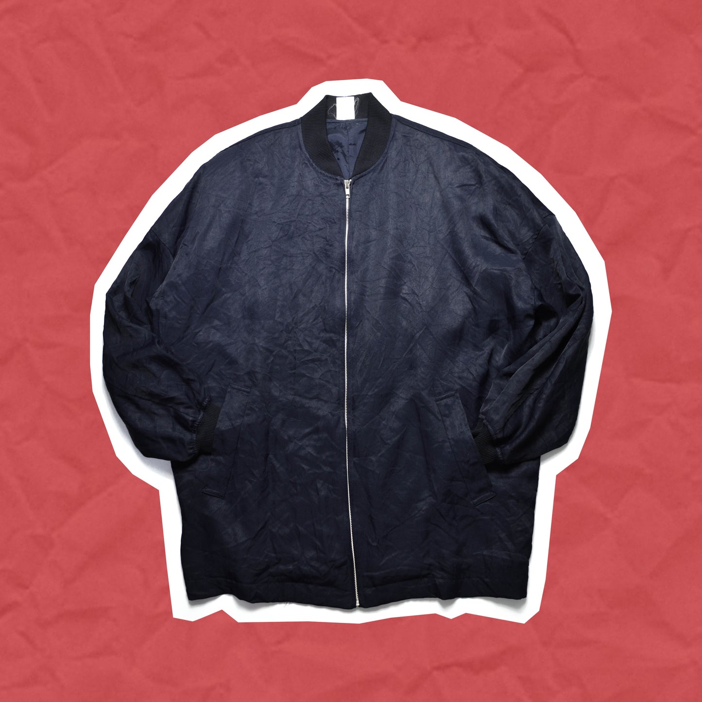 Comme Des Garçons Homme Navy Oversized Bomber Jacket (L~XL)