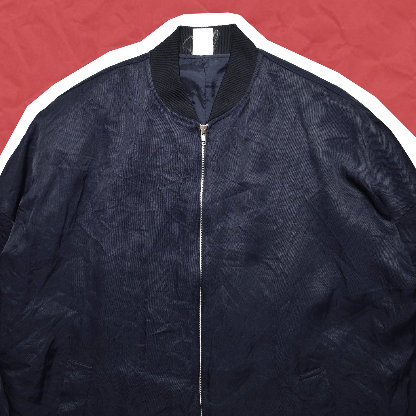 Comme Des Garçons Homme Navy Oversized Bomber Jacket (L~XL)