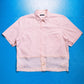 Comme Des Garçons Homme Plus 1993 Baby Pink Sheer Panelled Cropped Shirt (S~M)