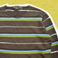 Comme Des Garçons Homme Plus 2004 Striped Transparent Panelled brown sweater (~S~)