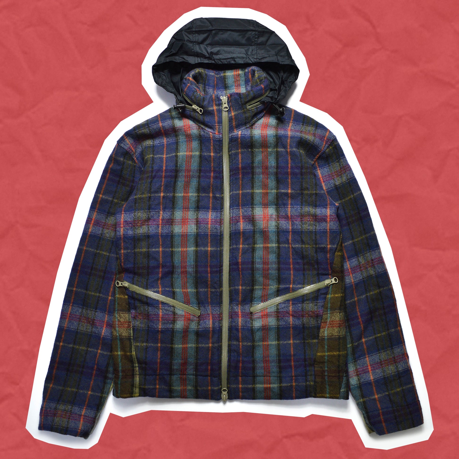 Comme Des Garçons Shirt 2008 Plaid Panelled Jacket (S)