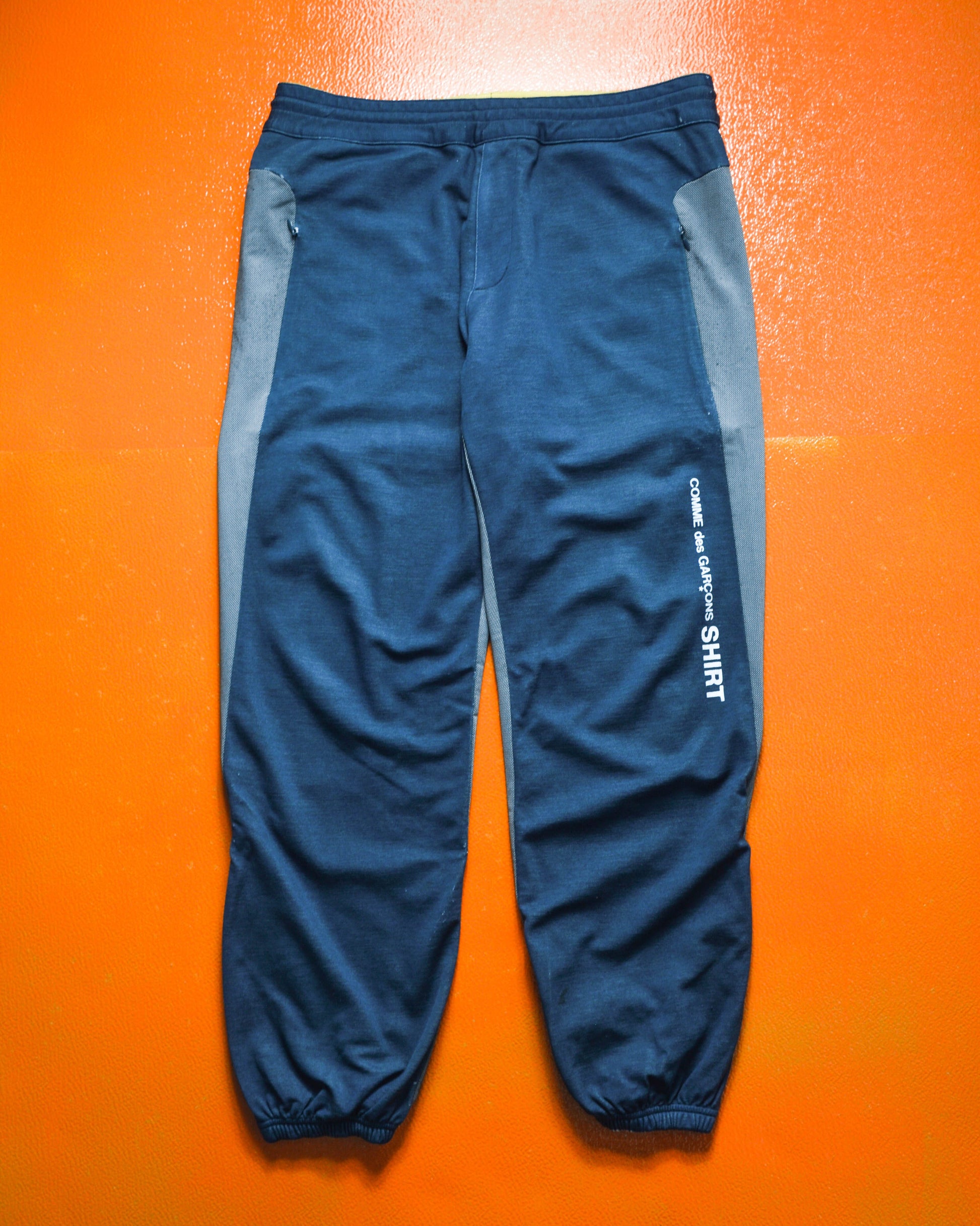 Comme Des Garçons Shirt Panelled Wool Poly Track Pants (~S~)