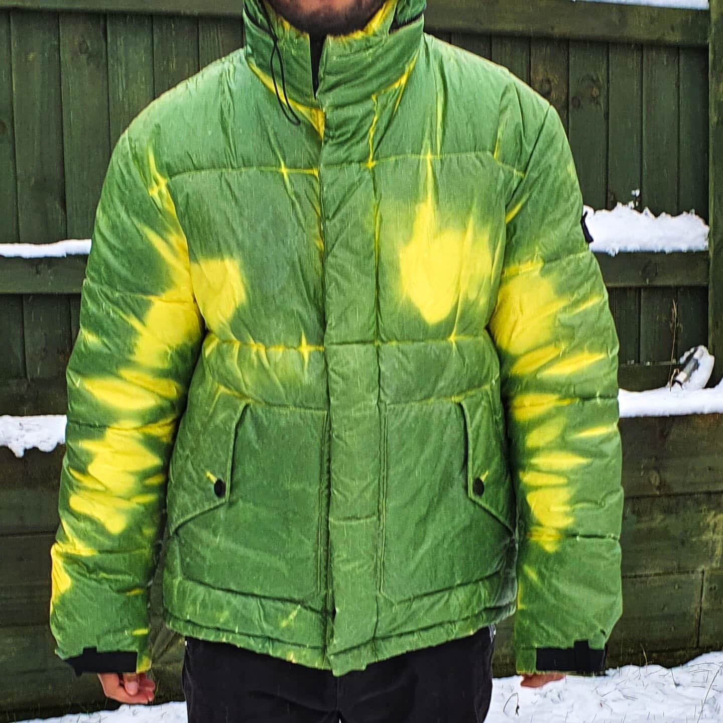 C.P. Company A/W 1998 Ice / Thermosensitive Yellow / Green Puffer Jacket (~M~)