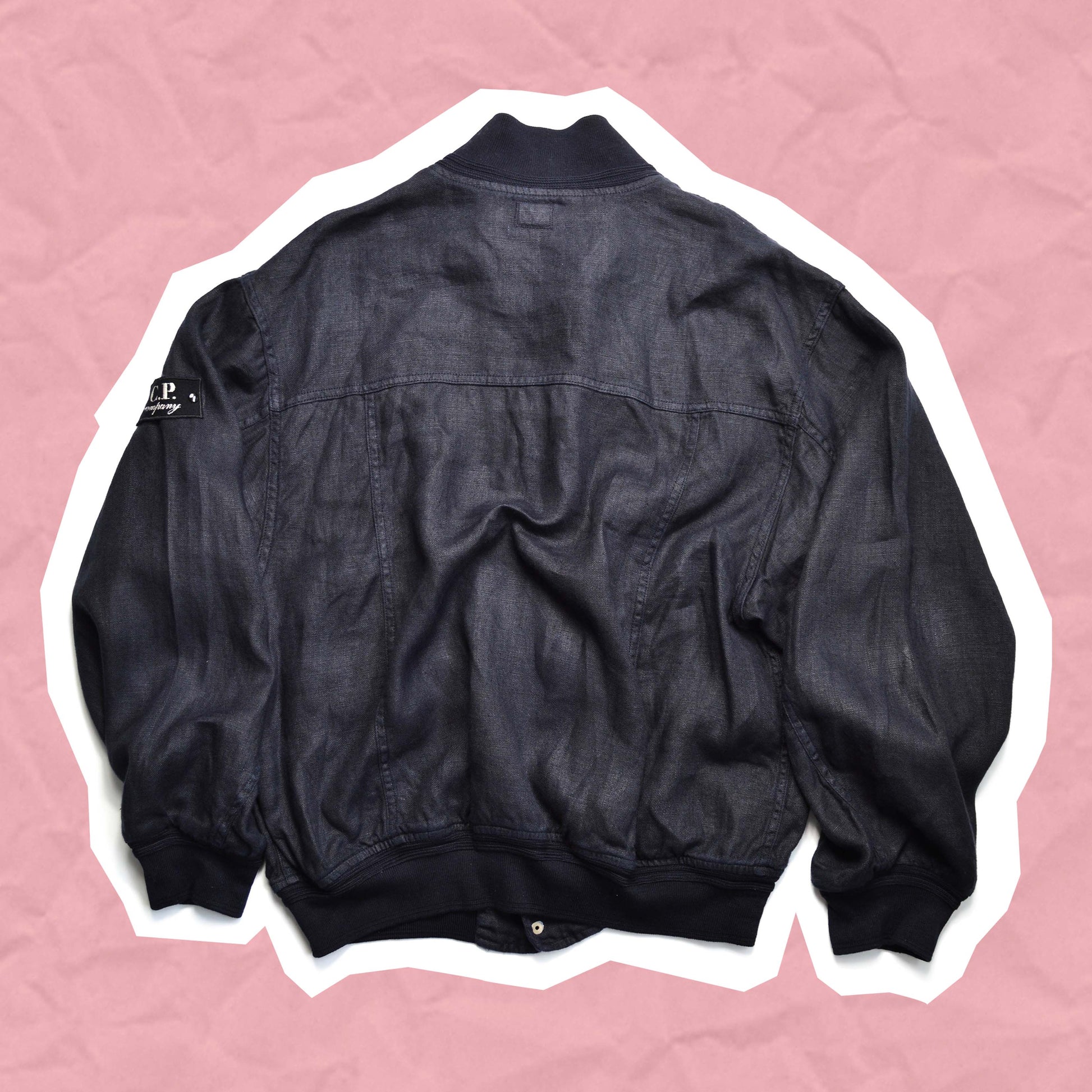 C.P. Company S/S 1997 Navy Linoflax Garment Dyed Flying Jacket (~M~)