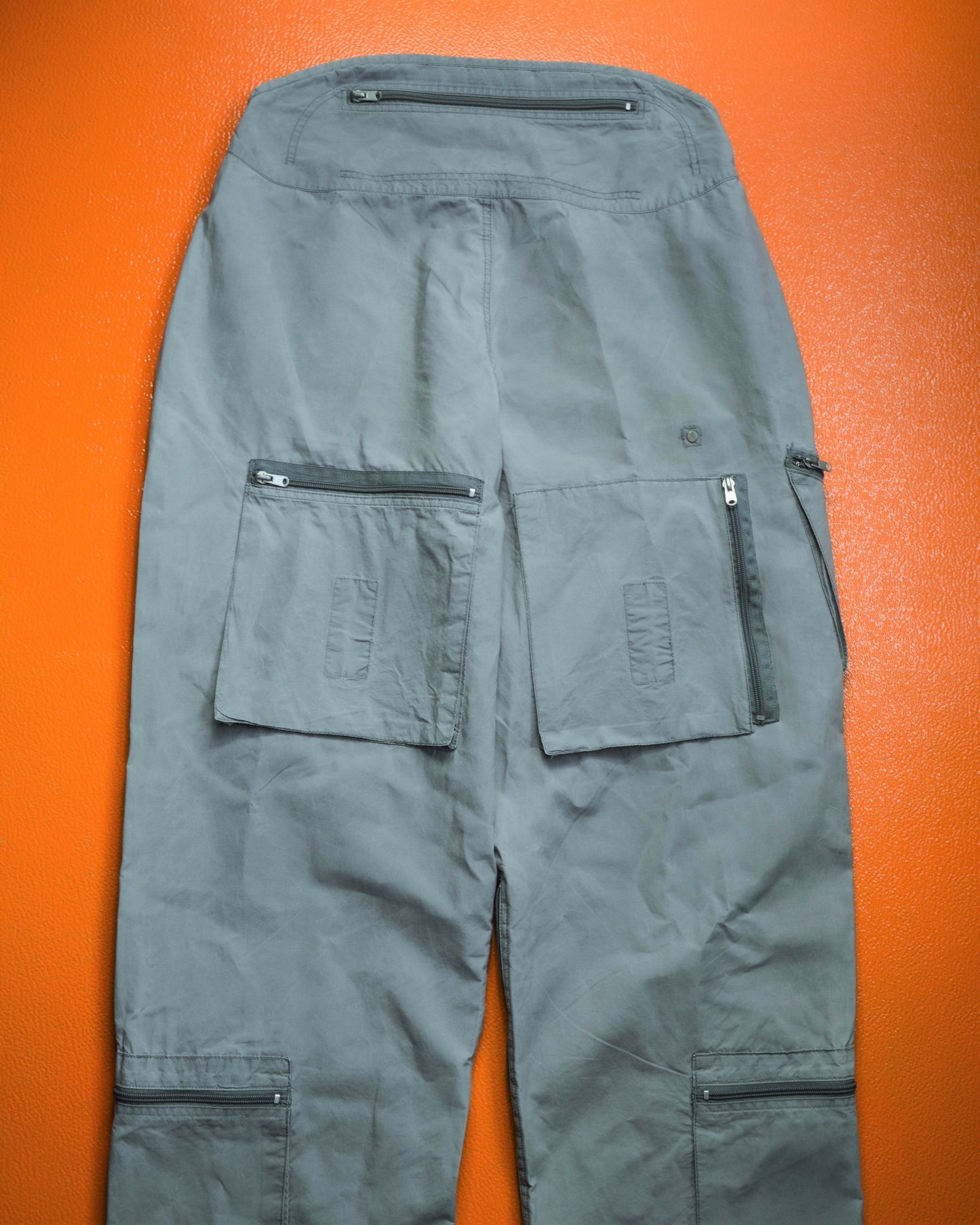 DKNY Multi-pocket Asymmetrical Grey Tactical Cargo Pants (34)