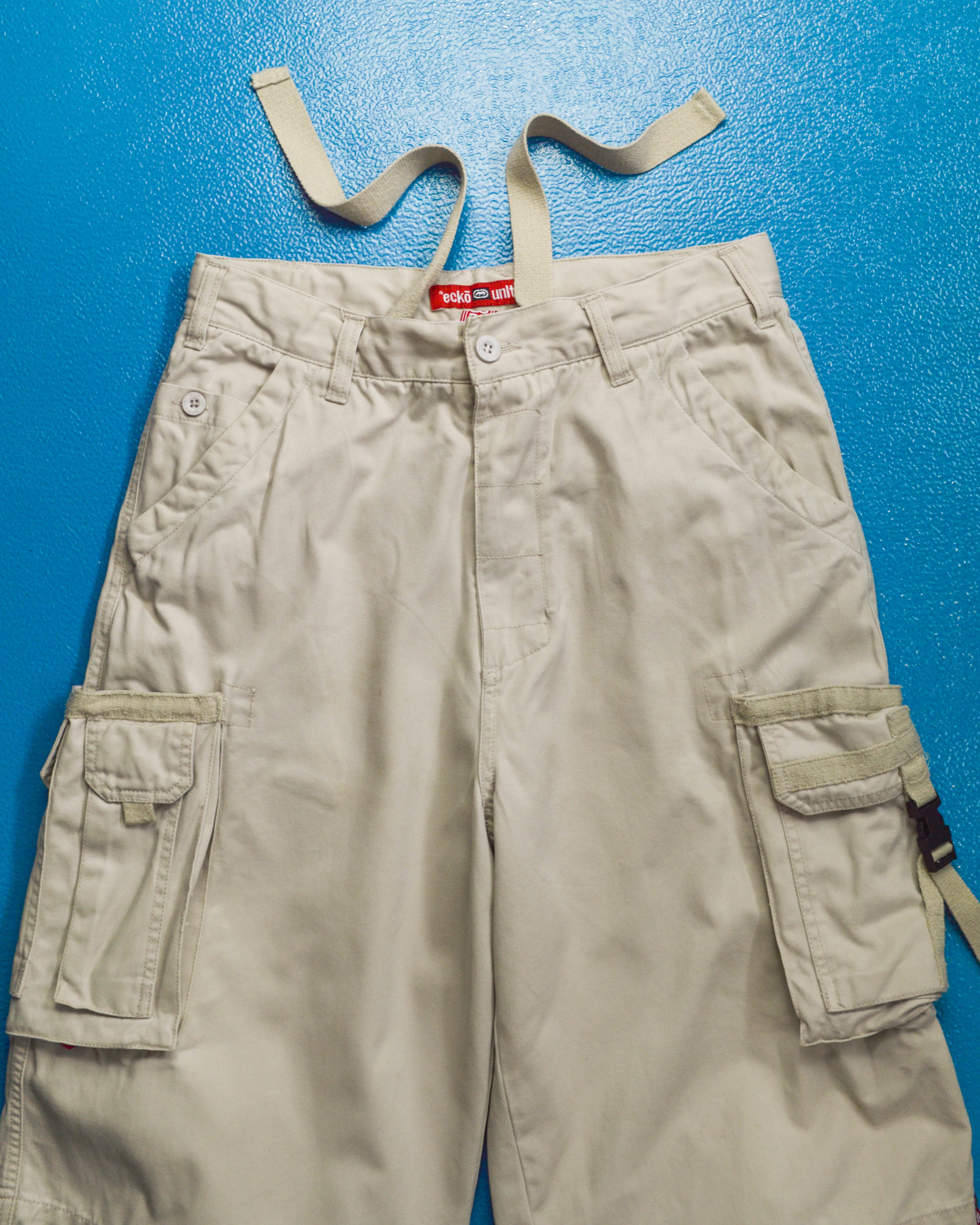 Ecko Vintage Cream Multi-pocket Baggy Cargo Shorts (29 ~31) – shop