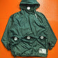 Final Home 1999 Packable Asymmetrical Full Face Zip Survival Emerald Green Anorak Jacket (~L~)