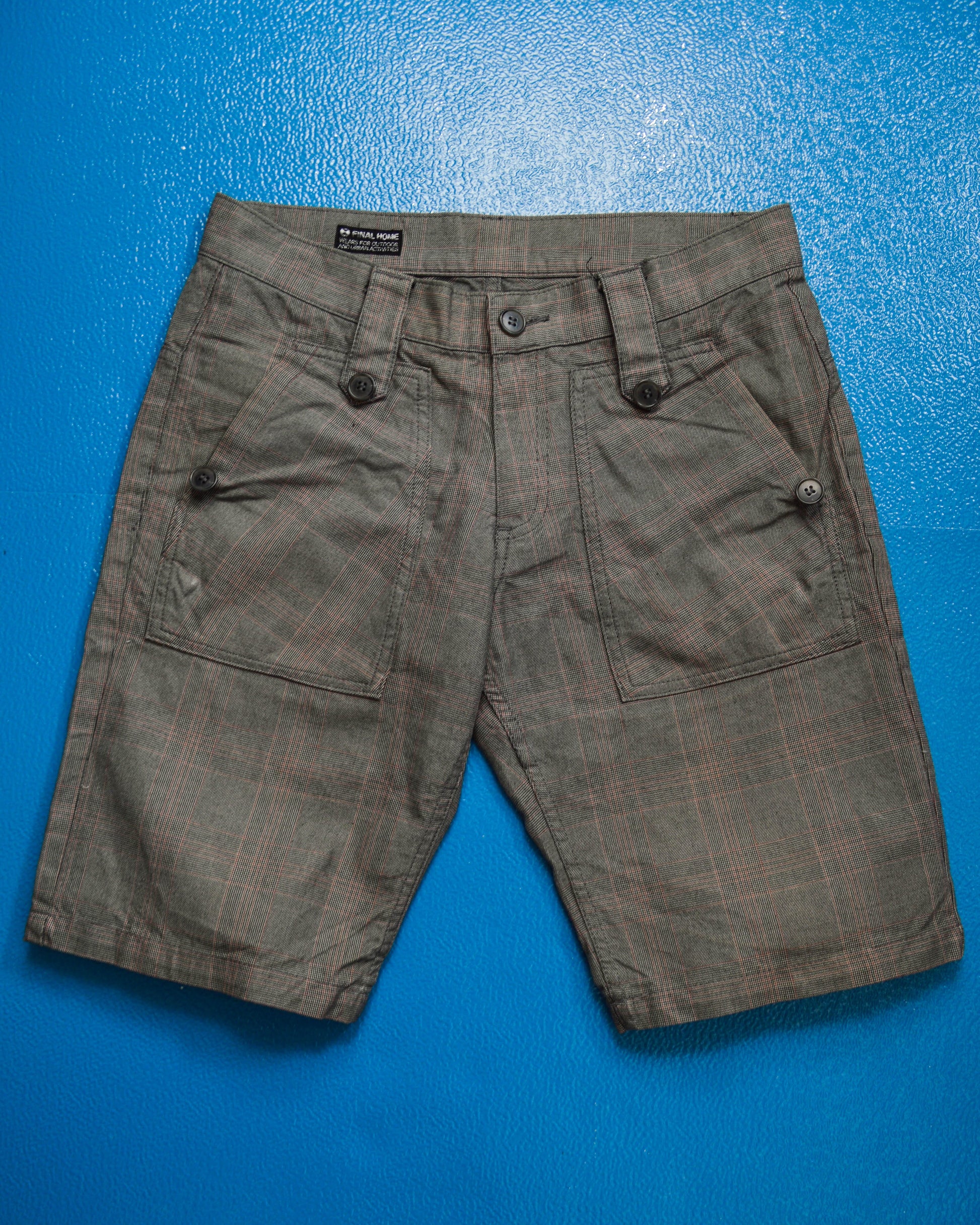 Final Home 2 in 1 Convertible Plaid Shorts Pants (28~30)