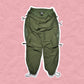 GOODENOUGH 90s Olive Ventilated Technical Track Pants (M)