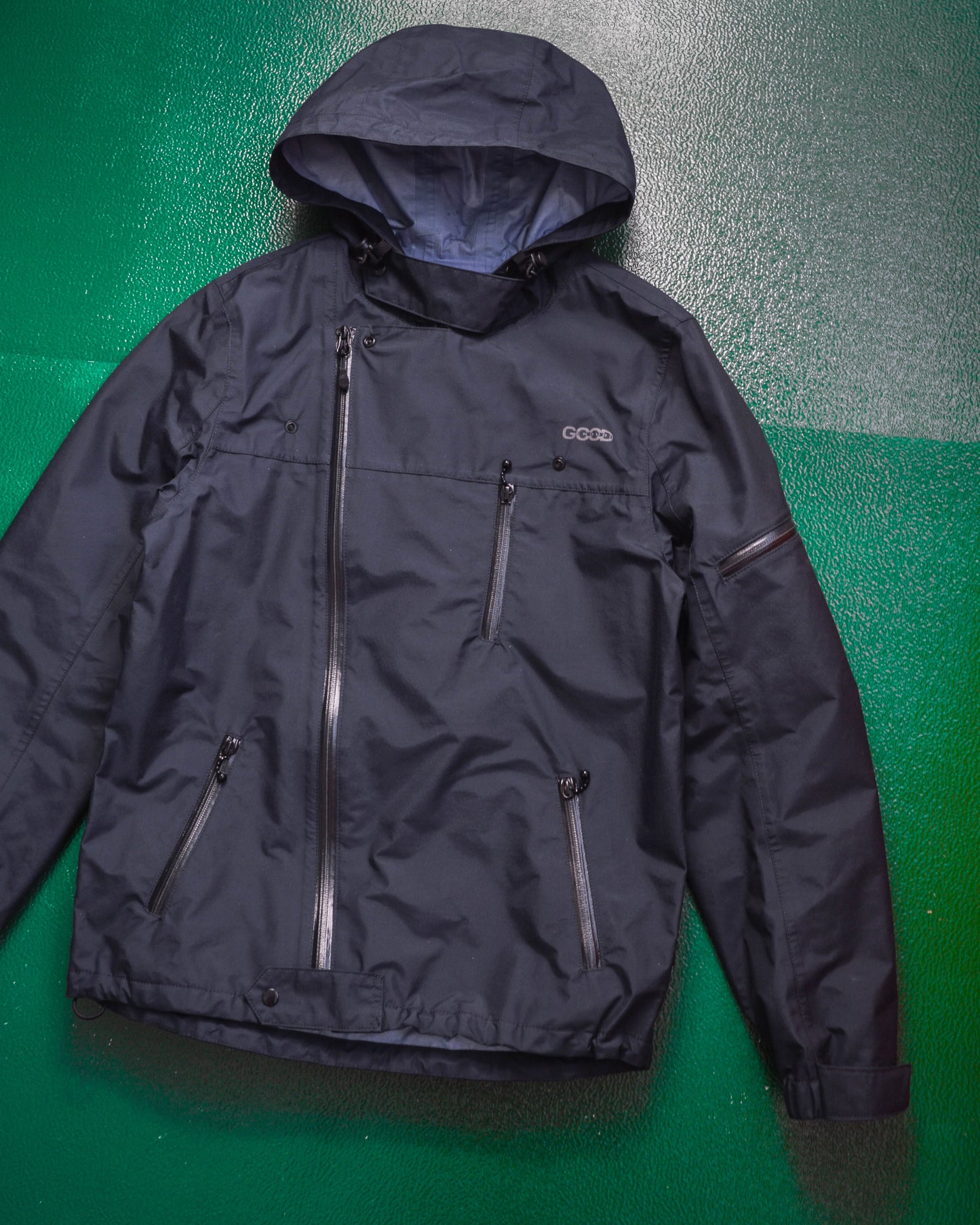 GOODENOUGH FW10 Deep Navy Rider Style Taped Seam Jacket (~S~)