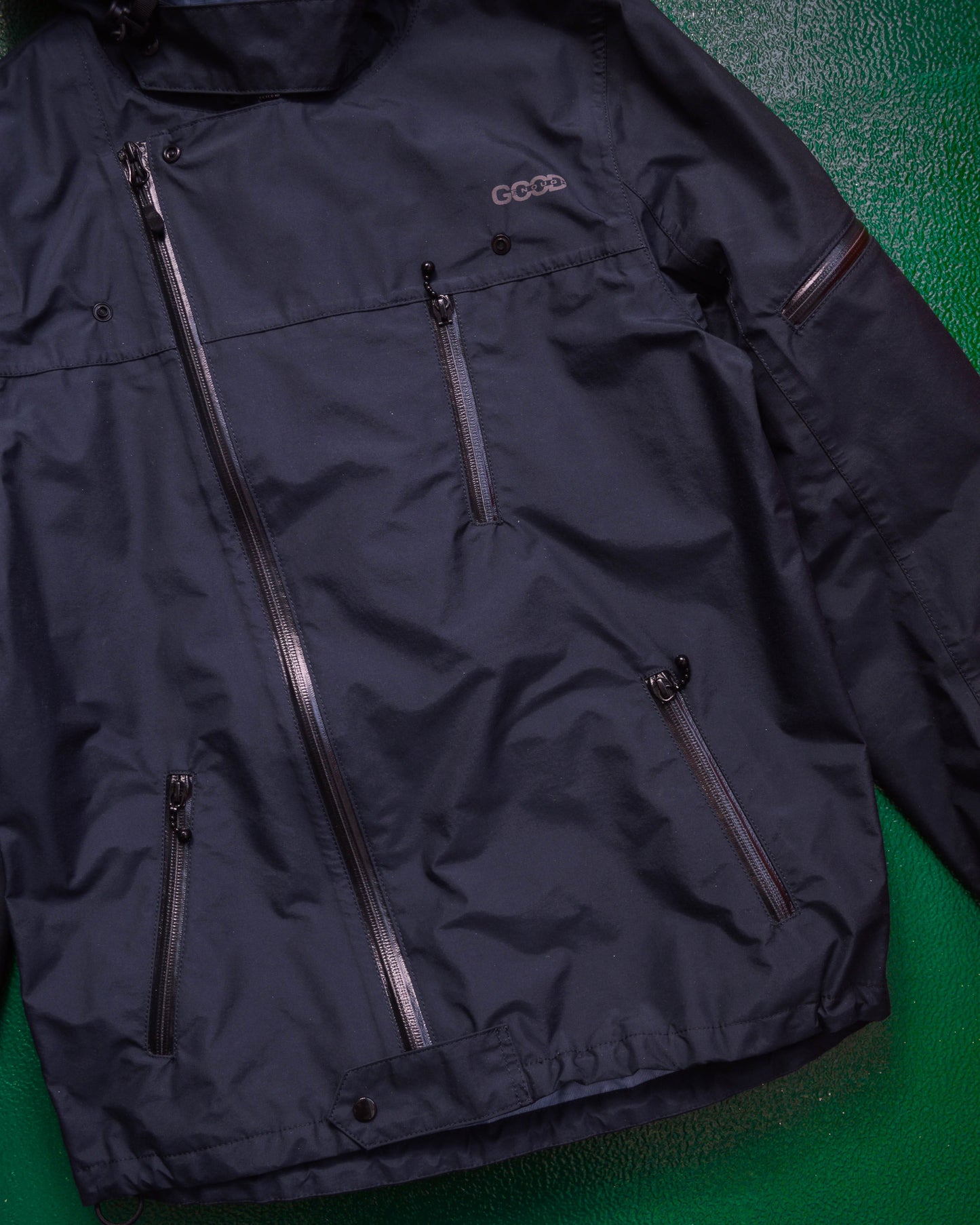 GOODENOUGH FW10 Deep Navy Rider Style Taped Seam Jacket (~S~)