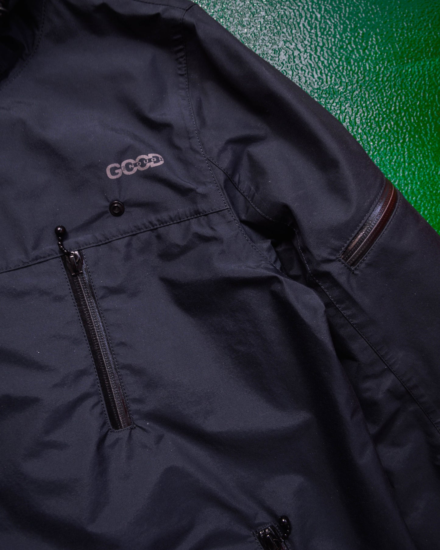 GOODENOUGH FW10 Deep Navy Rider Style Taped Seam Jacket (~S~)