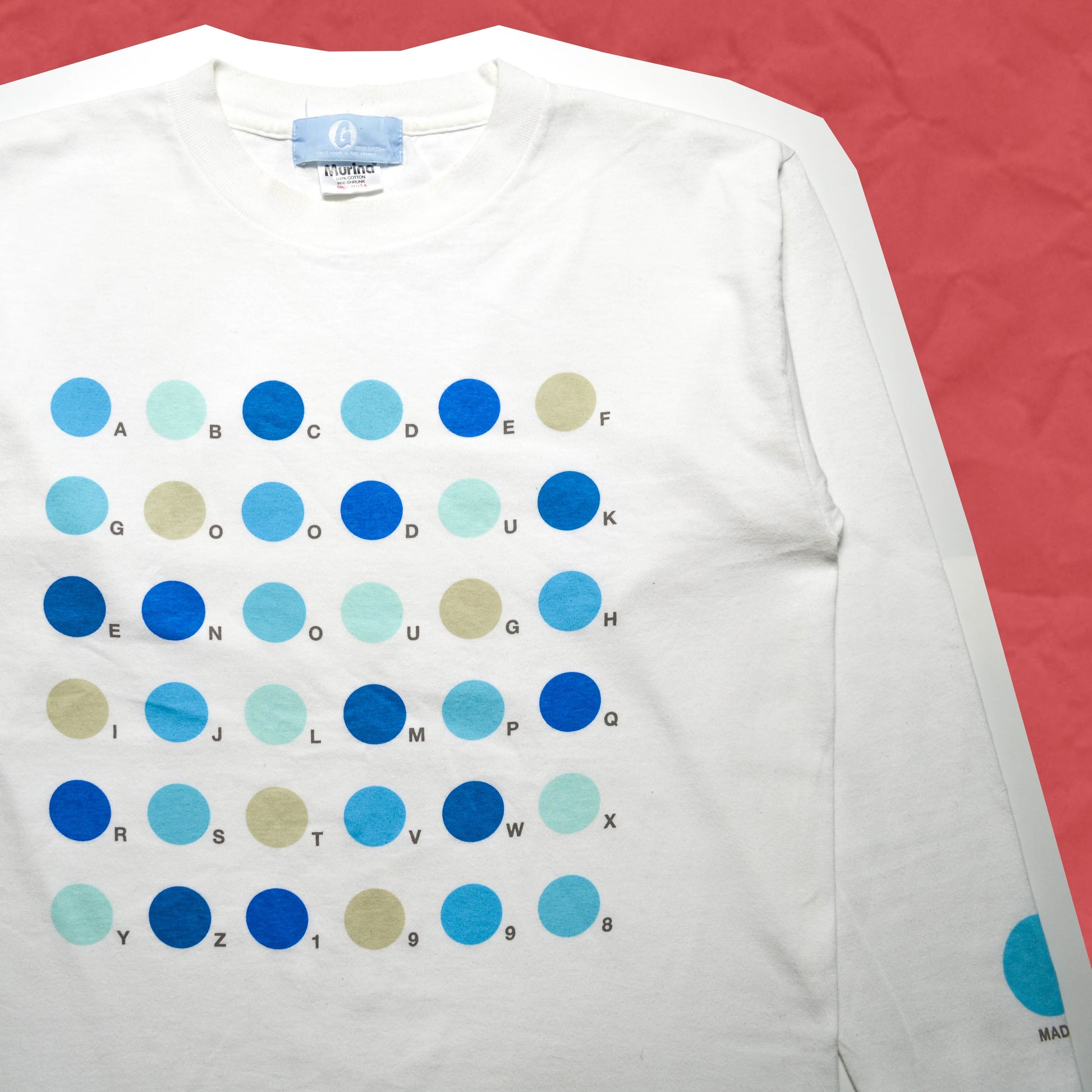 GOODENOUGH X READYMADE Tonal Polka Dot Spellout Longsleeve T-shirt (M)