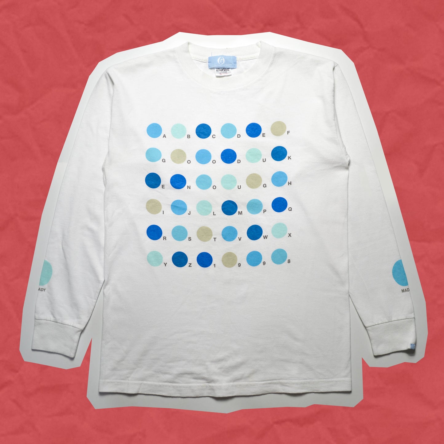 GOODENOUGH X READYMADE Tonal Polka Dot Spellout Longsleeve T-shirt (M)