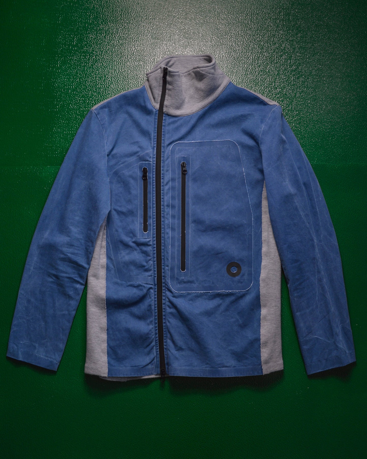 Griffin Asymmetrical Hybrid Grey Blue Jacket (~S~)