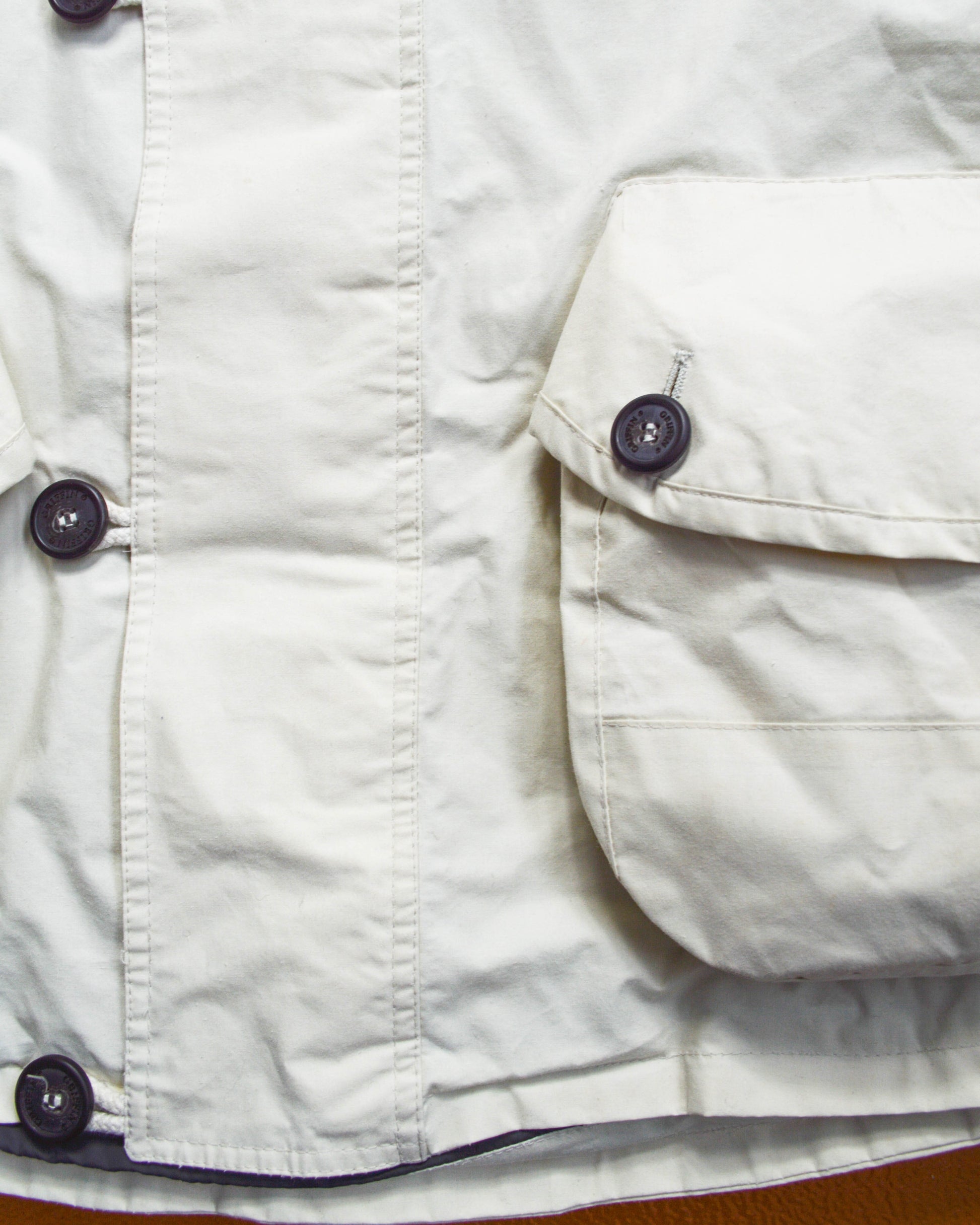Griffin Cream 3-D Cargo Pertex Short Parka Jacket (L)