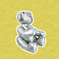 Gucci Metallic Silver Teddy Bear (OS)