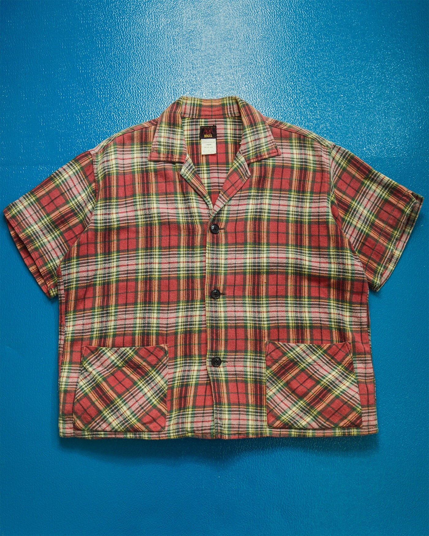 Hoggs 90s Woven Plaid Short Cotton Shirt (M~L)