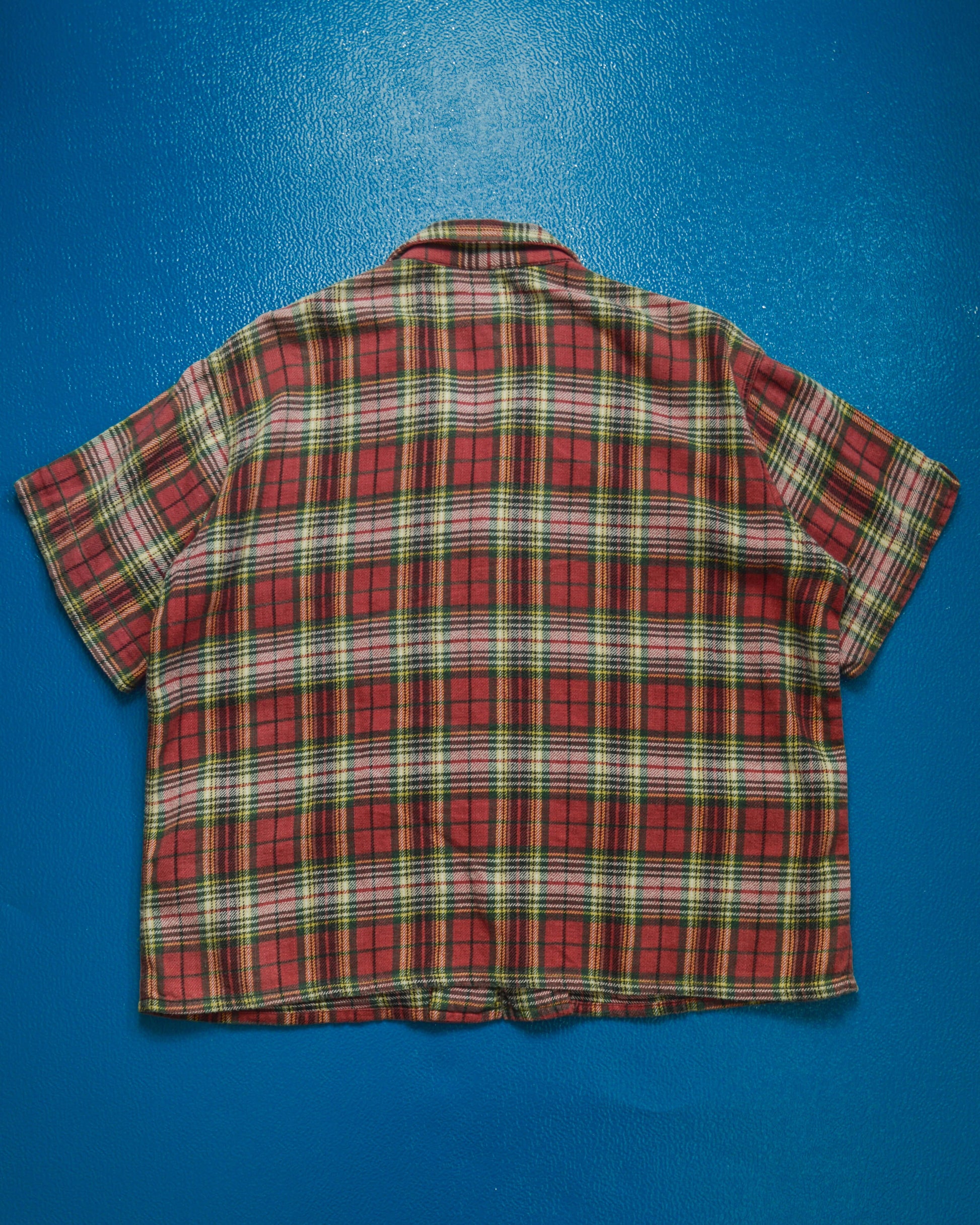 Hoggs 90s Woven Plaid Short Cotton Shirt (M~L)