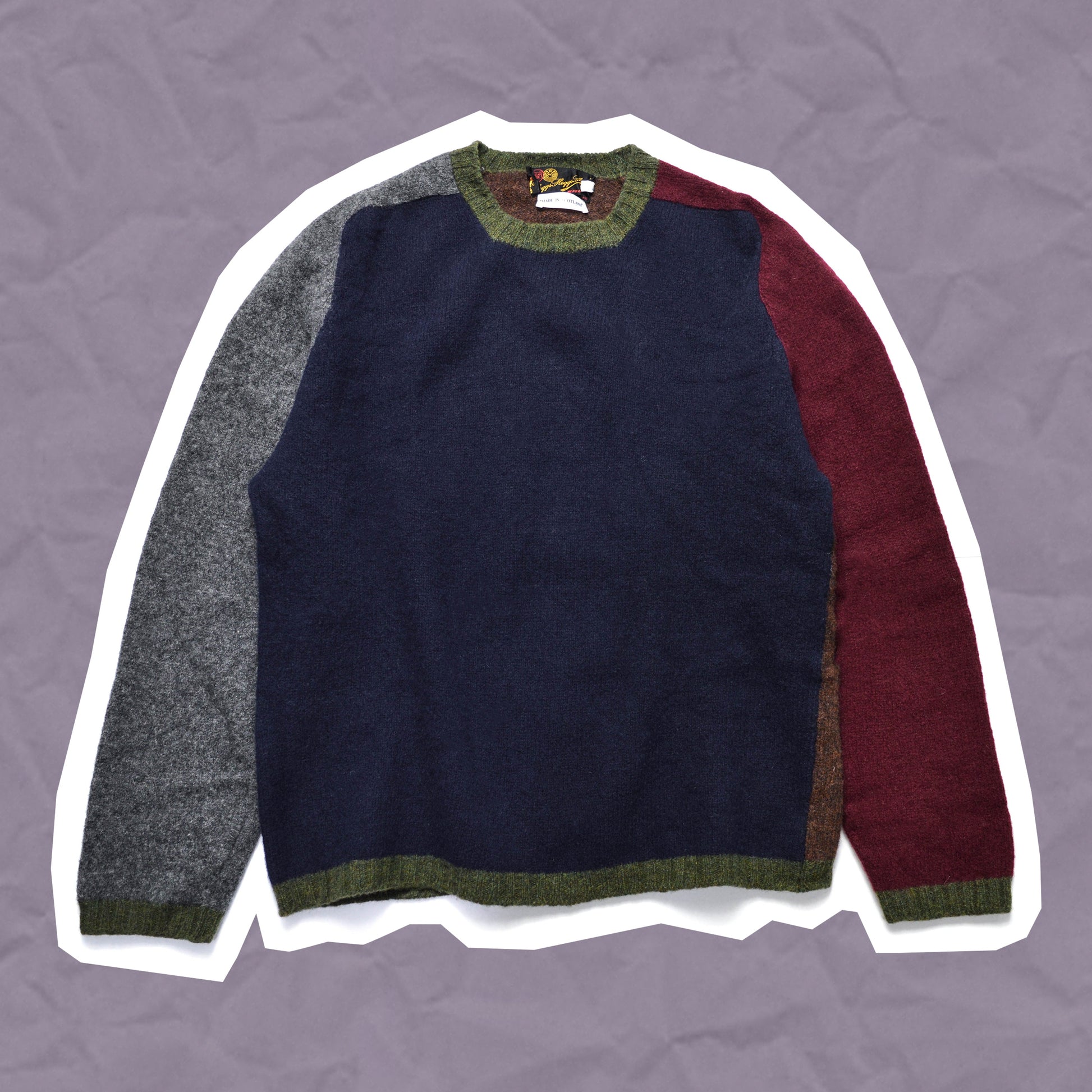 Hoggs Nepenthes Multi-colour Panel Knit Jumper (M)