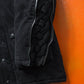 Iceberg Chunky Knit Panelled Multi Zipper Insulated Black Canvas Parka (~M~)