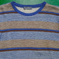 Issey Miyake 80s Pattern Striped Shortsleeve Knit Jumper (M~L)