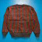 Issey Miyake 80s Red Grey 3D Vertical Striped Knit (~M~)