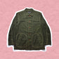 Issey Miyake Green Contrast Stitch Dark Olive Work Jacket (~M~)