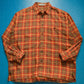 Issey Miyake Men 1997 Red Brown Yellow Plaid Wide Shirt (~L~)